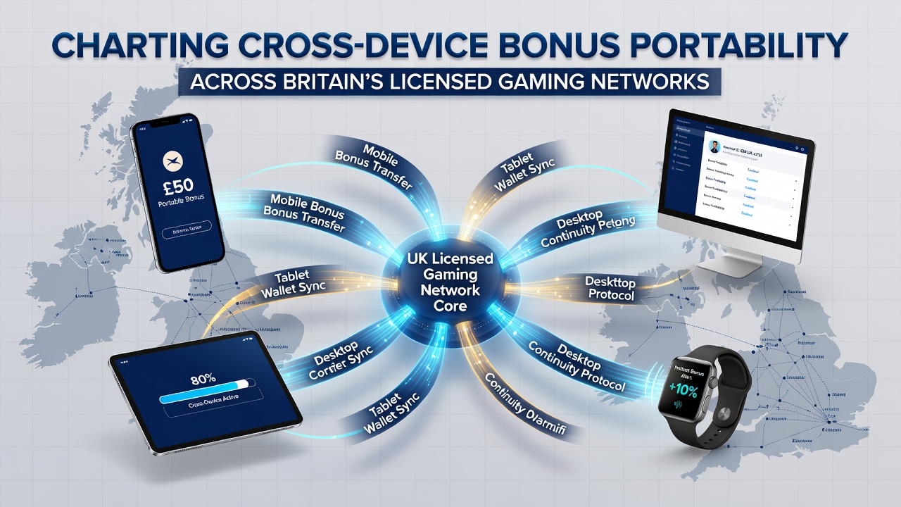 Screenshot of a mobile dashboard displaying synchronized bonus balances and progress across multiple devices