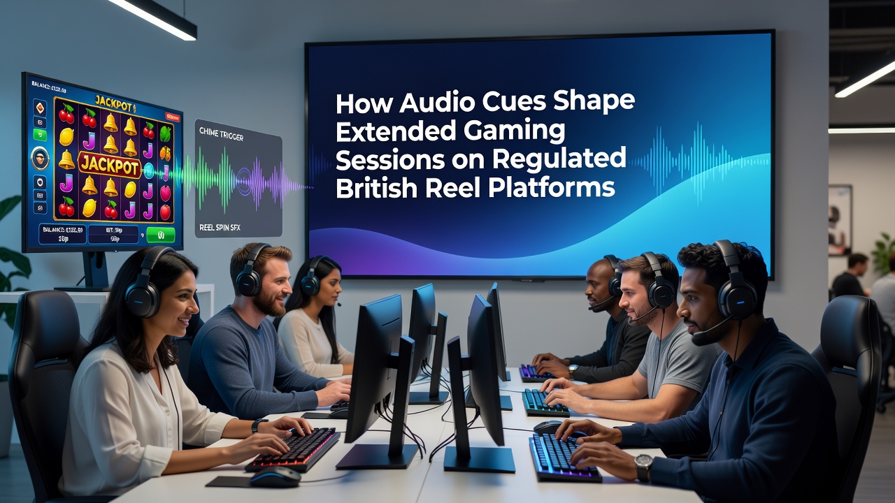 Player engagement graphs and audio frequency charts from regulated slot platforms