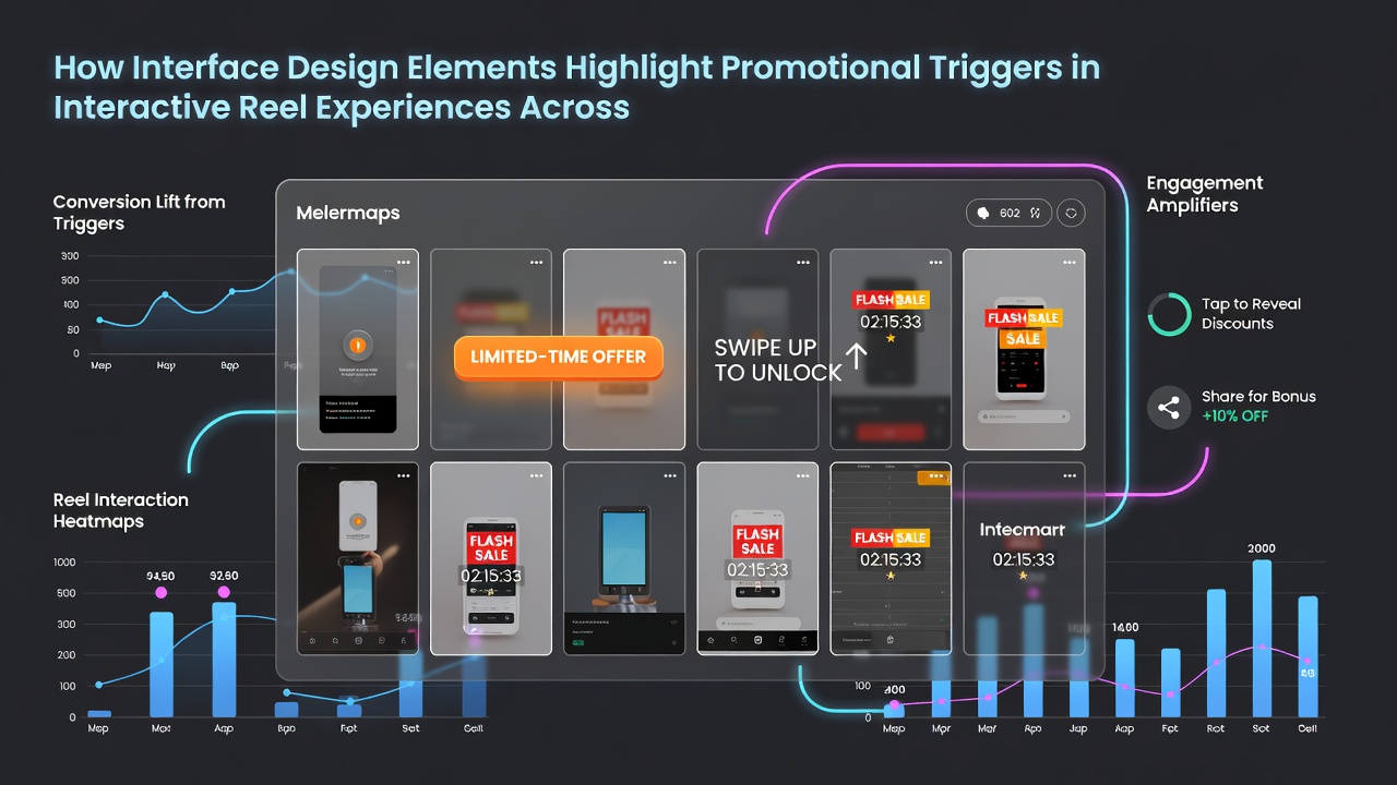 Detailed view of animated promotional triggers integrated into reel interfaces