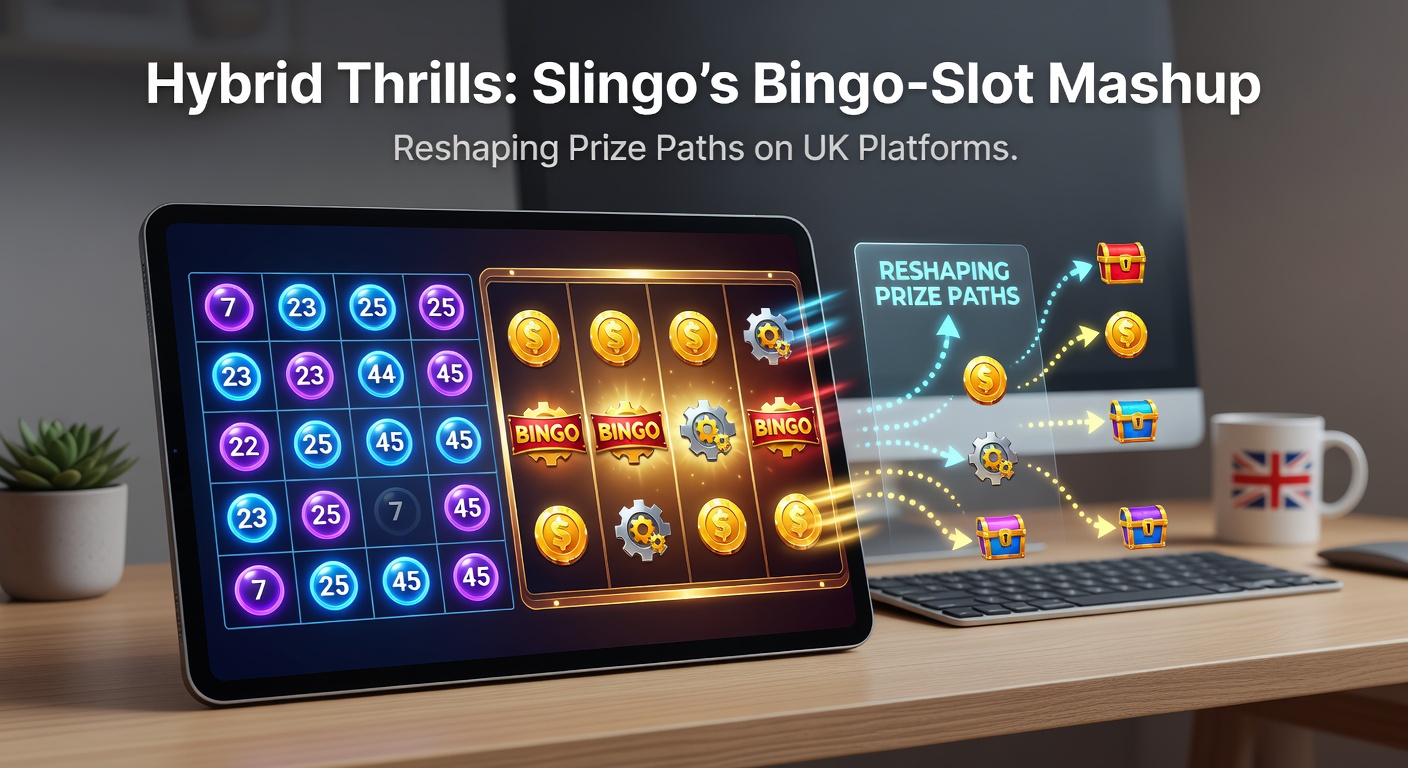 Dynamic screenshot of a Slingo prize ladder with highlighted lines, multipliers, and jackpot tiers on a UK casino platform